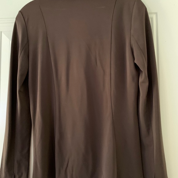Talbots Mocha Rayon, Spandex Shacket Size Petite 0 - Picture 4 of 4